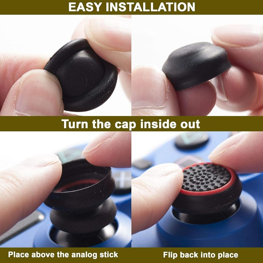 HASTHIP® 6Pair Controller Joystick Thumbstick Cover Caps Grips for PS4 2PCS HASTHIP® 6Pair Controller Joystick Thumbstick Cover Caps Grips for PS4 2PCS